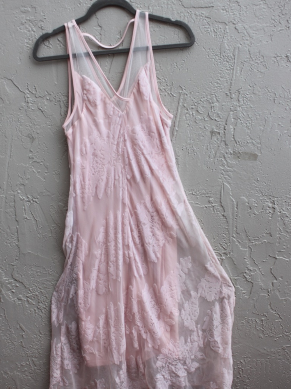 Pink Velvet and Mesh Floral Dress